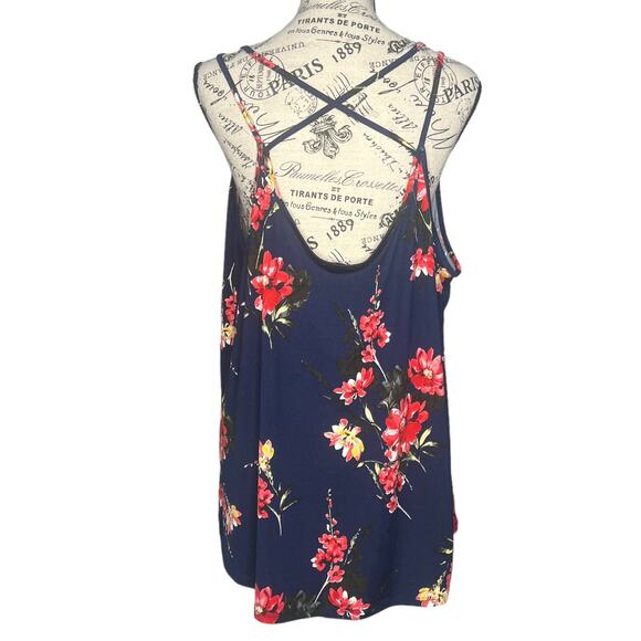 Papermoon (2X) Basima Back Detail Knit Top Stitch Fix Strappy Casual V Neck Tank - Picture 3 of 12